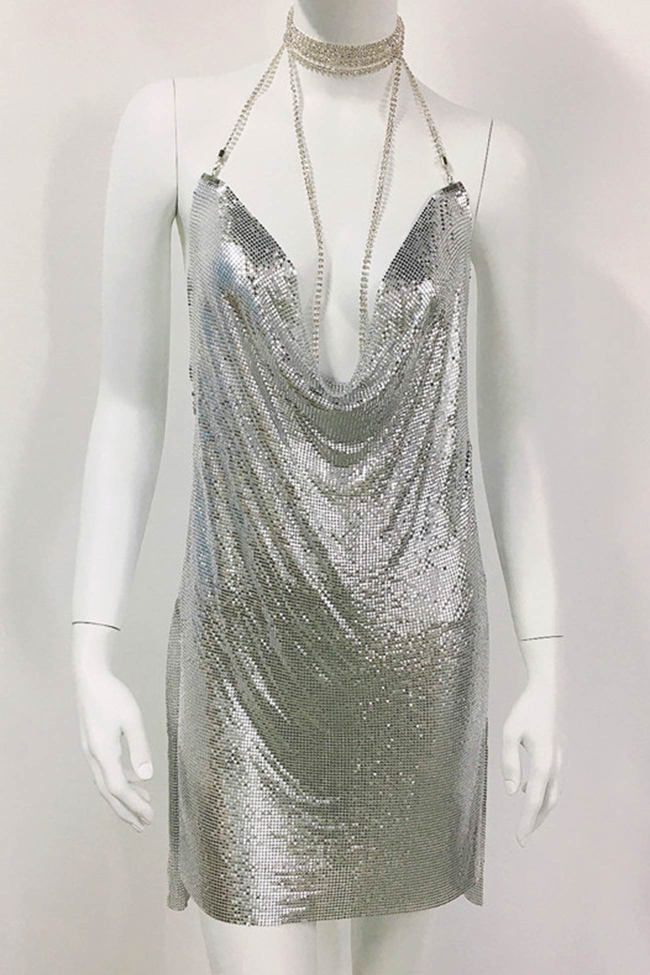 Sparkling Rhinestone Cami Dress