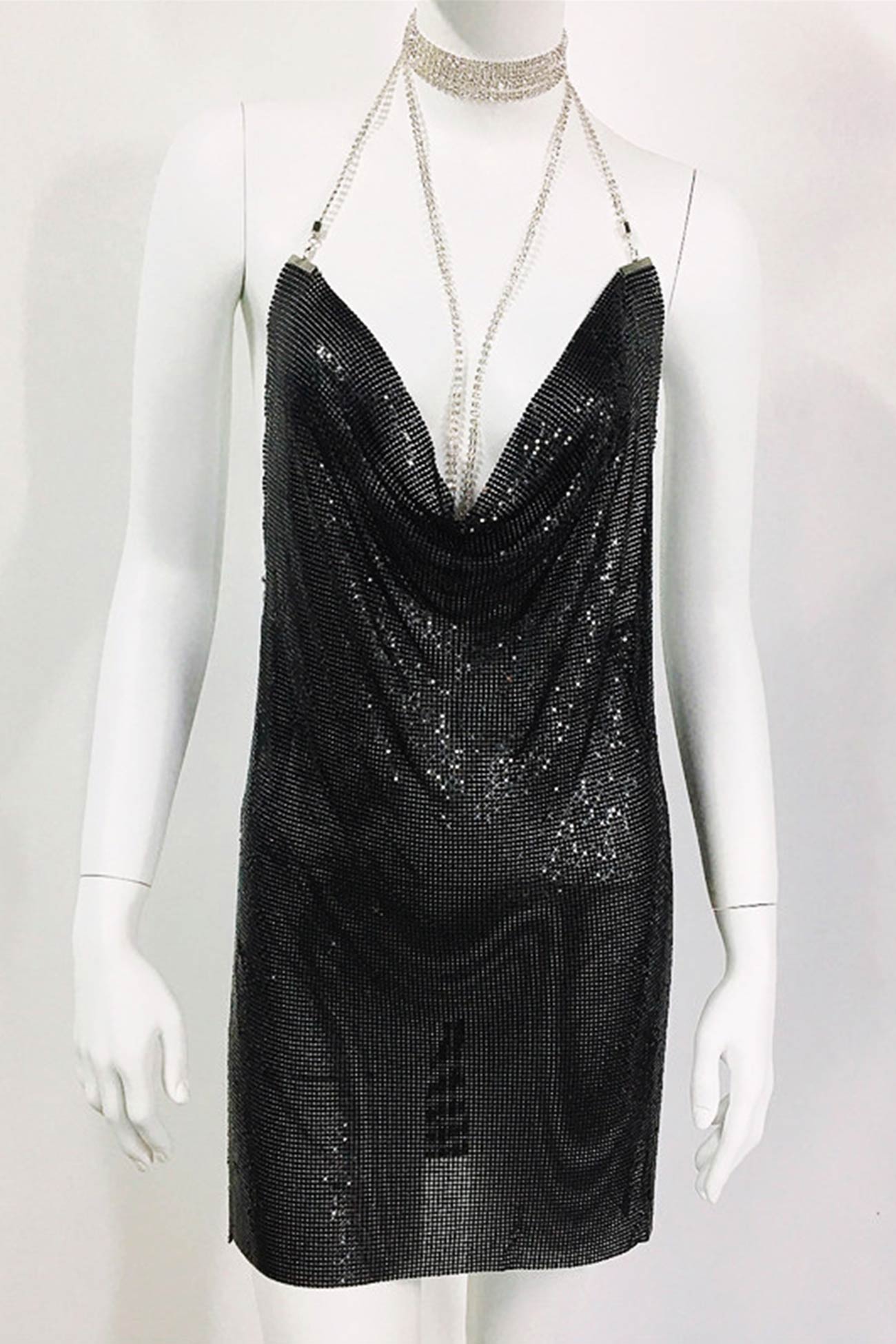 Sparkling Rhinestone Cami Dress