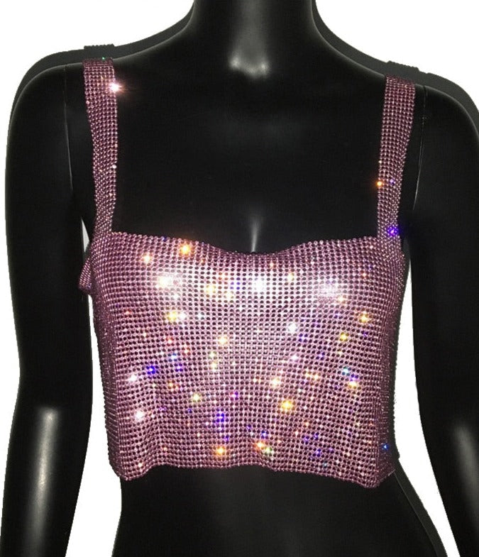 WENDY TOP WITH RHINESTONES