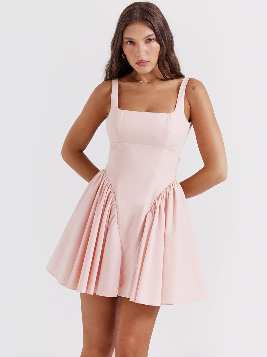 Backless Bow Stylish Mini Dress