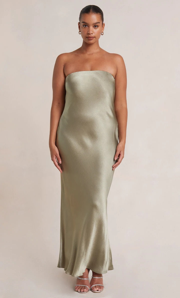 Satin Tube Stylish Maxi Dress