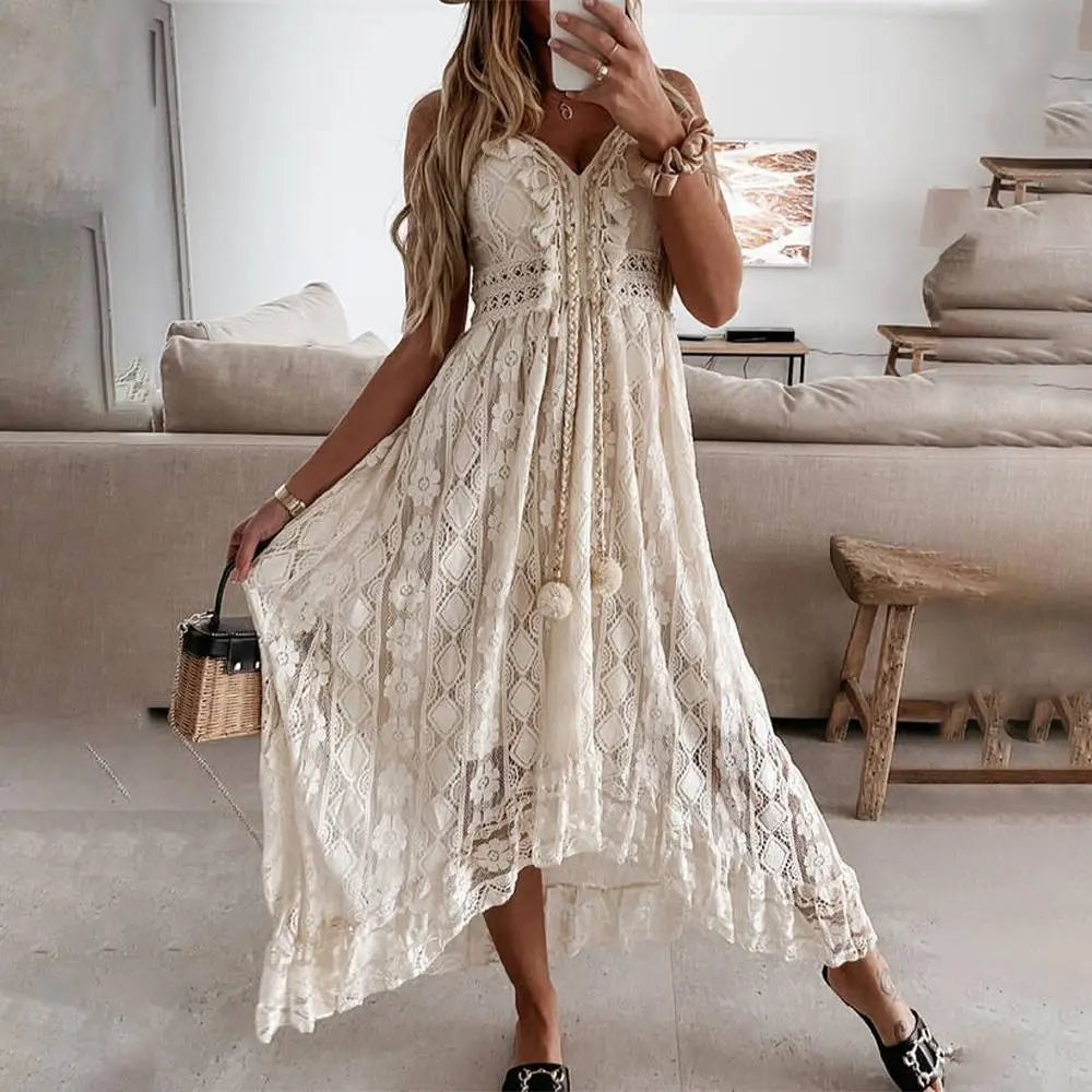 Bohemian Long Graceful Dress Beach Skirt