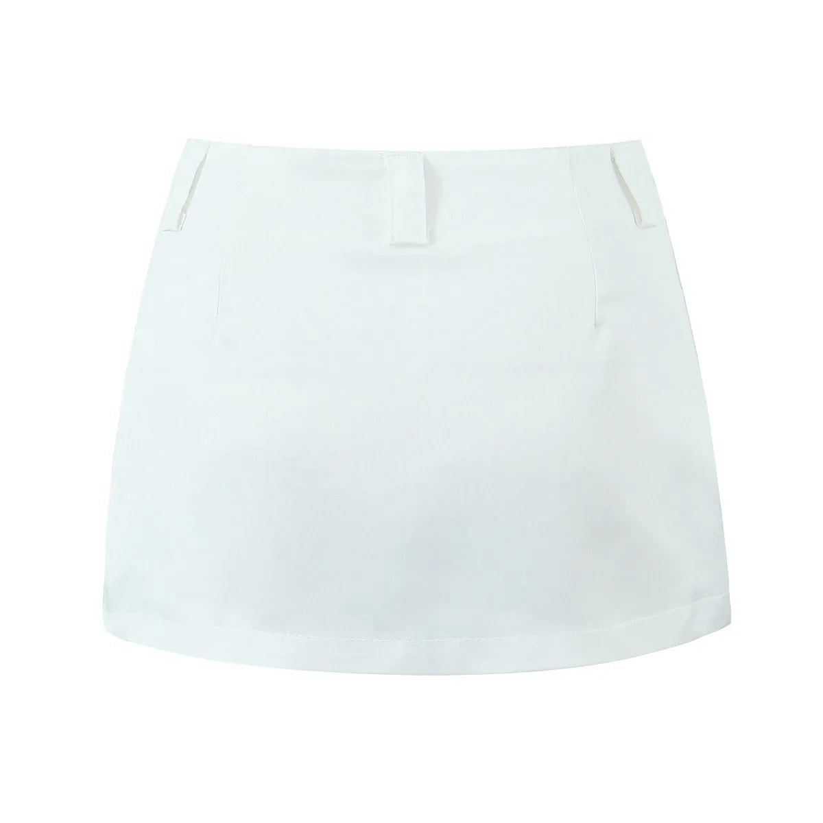 Satin Mock Stylish Pocket Mini Skirt