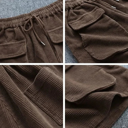 Cosybreezee - Retro Corduroy Pocket Shorts