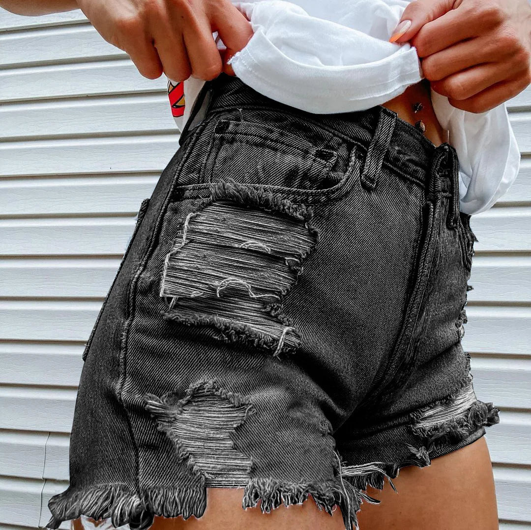 Cosybreezee - Skull Wings Denim Hot Shorts