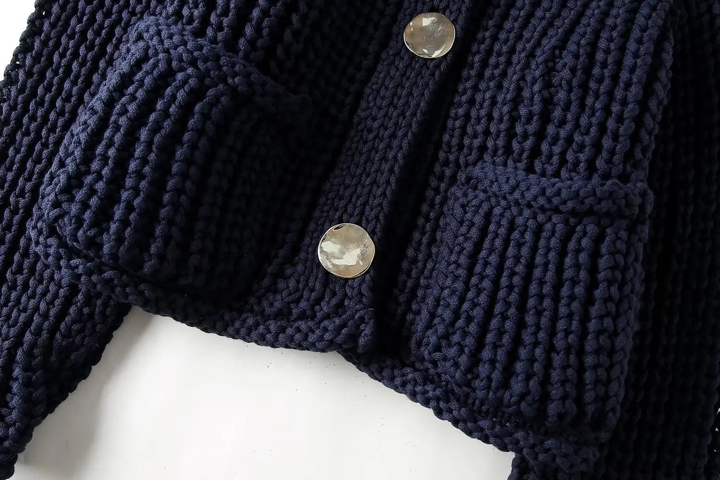 Blue Cabel Stylish Knit Pocket Cardigan