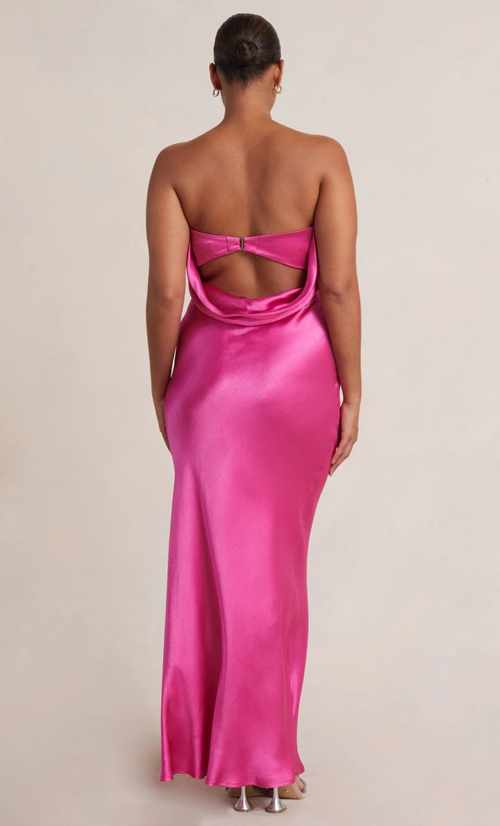 Satin Tube Stylish Maxi Dress