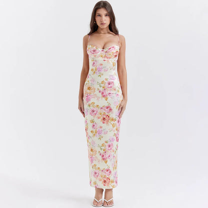 Agness Floral Stylish Maxi Bodycon Dress