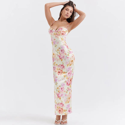 Agness Floral Stylish Maxi Bodycon Dress