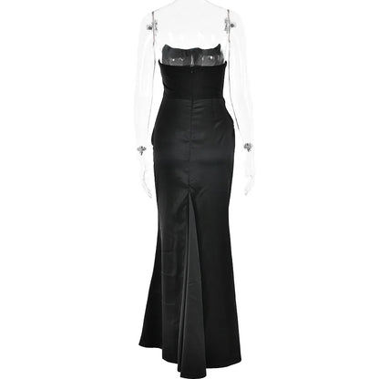 Satin Corset Stylish Maxi Dress