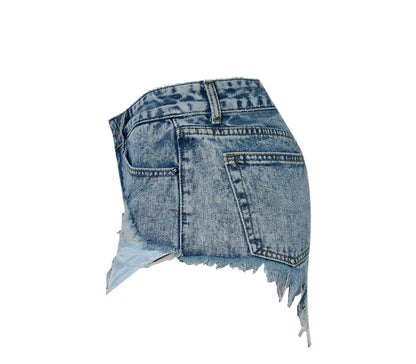 Cosybreezee - Women's High Waist Denim Shorts