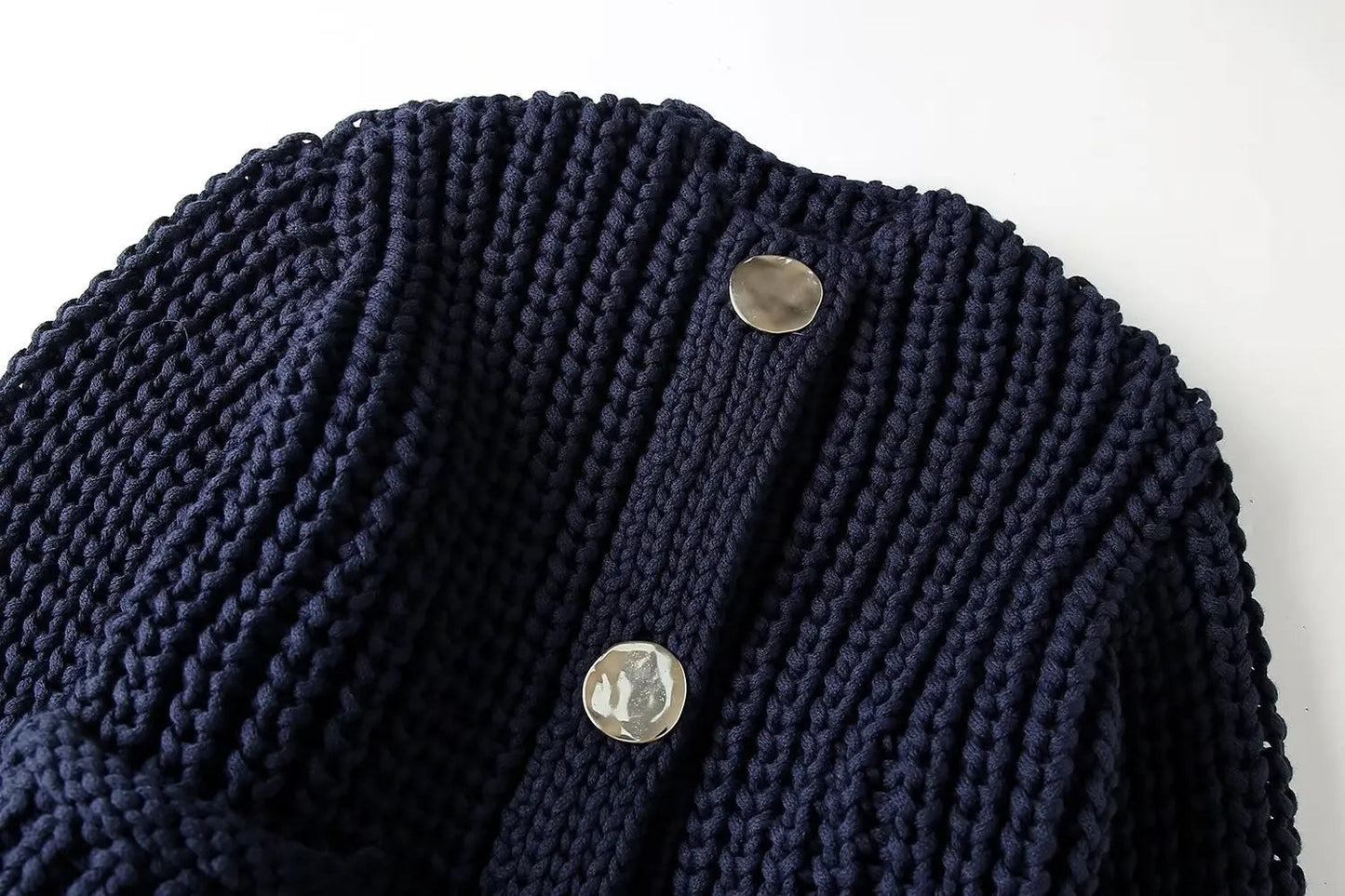 Blue Cabel Stylish Knit Pocket Cardigan