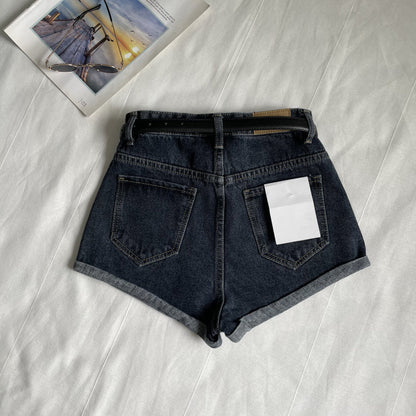 Cosybreezee - High Waist Button Fly Women Summer Denim Jean Shorts