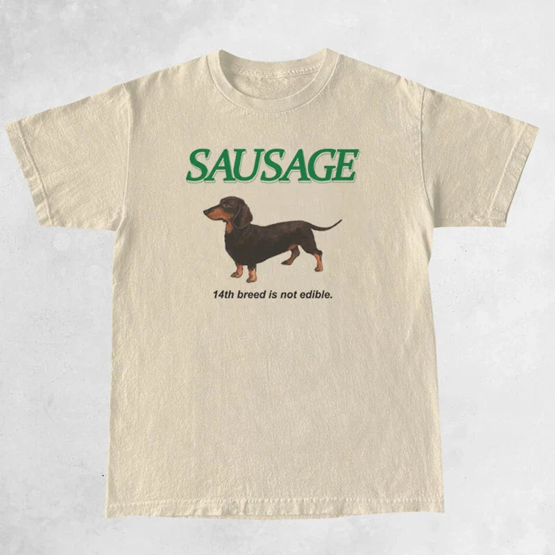 Sausage Dog Stylish Print T Shirt