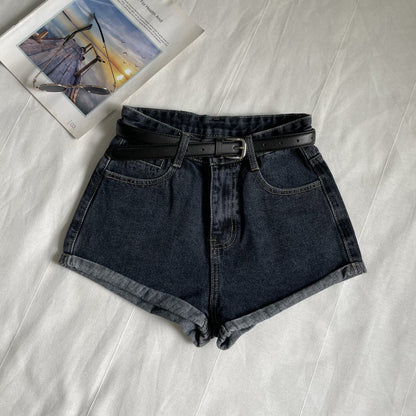 Cosybreezee - High Waist Button Fly Women Summer Denim Jean Shorts