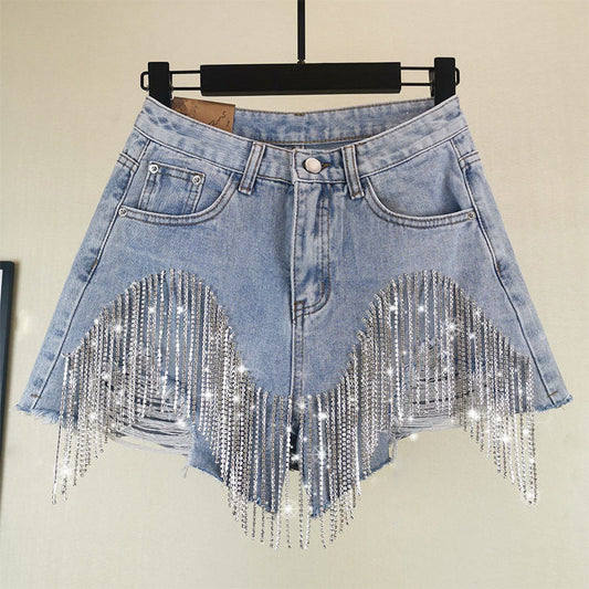 Cosybreezee - Tassel Ripped Sexy Summer Denim Shorts For Women