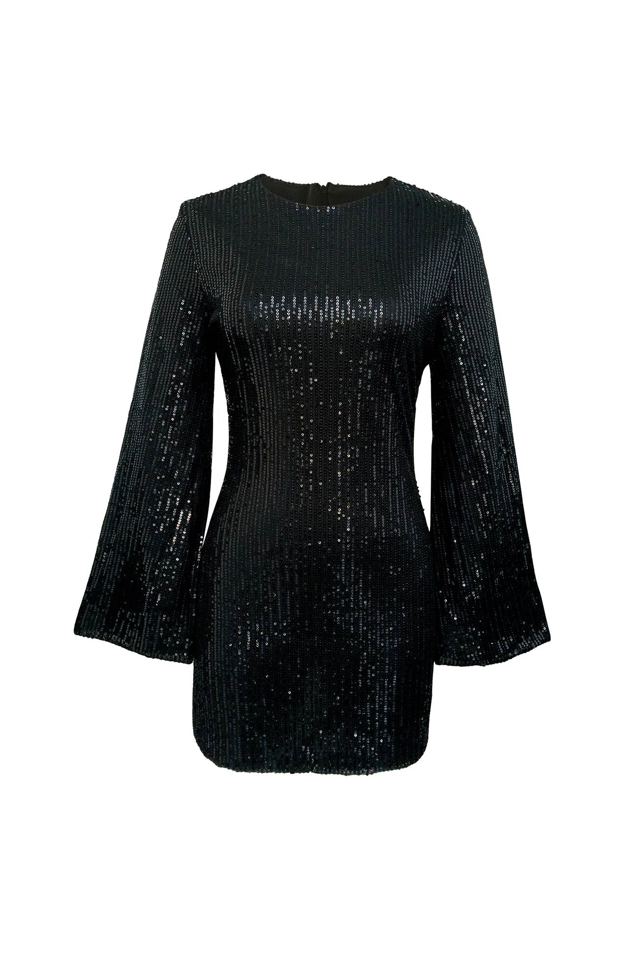 Sequins Flare Sleeve Dress