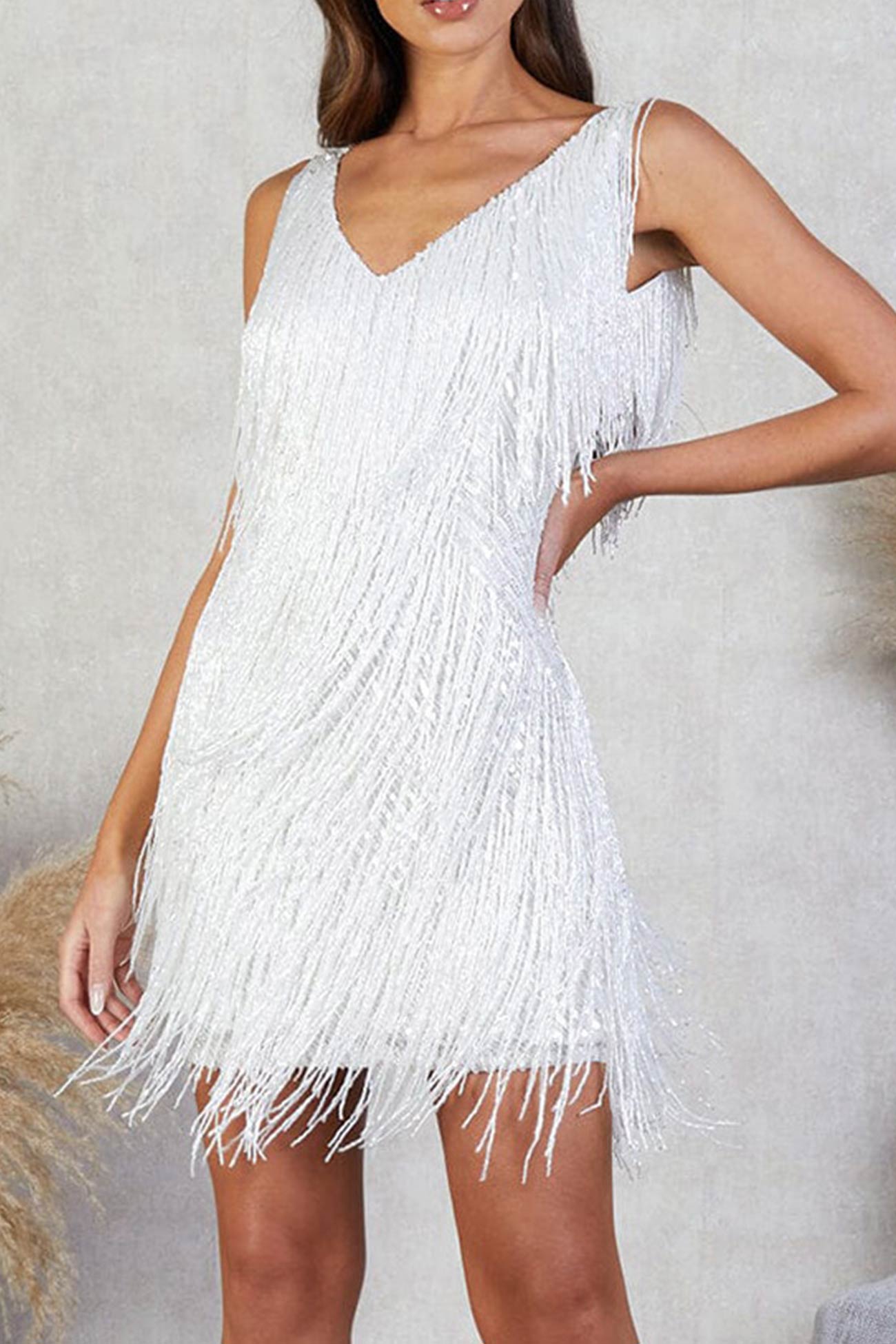 Sequins Tassel Tank Dress