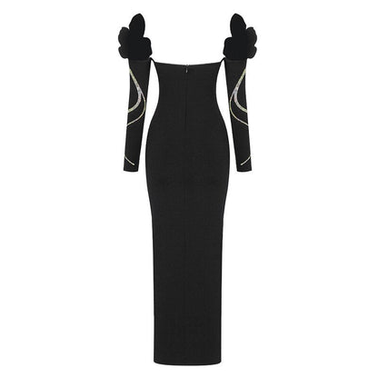 Bodycon Long Sleeve Party Evening Long Dress