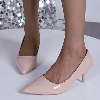 Sexy Pointed Shallow Party Elegant Autumn Trend Large Size Low Heel Pump