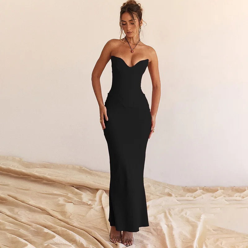 Strapless Corset Mermaid Prom Formal Occasion Luxury Long Mini Maxi Dress