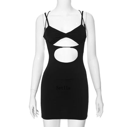 Sleeveless Cut Out Bandage Mini Dress