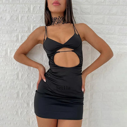 Sleeveless Cut Out Bandage Mini Dress