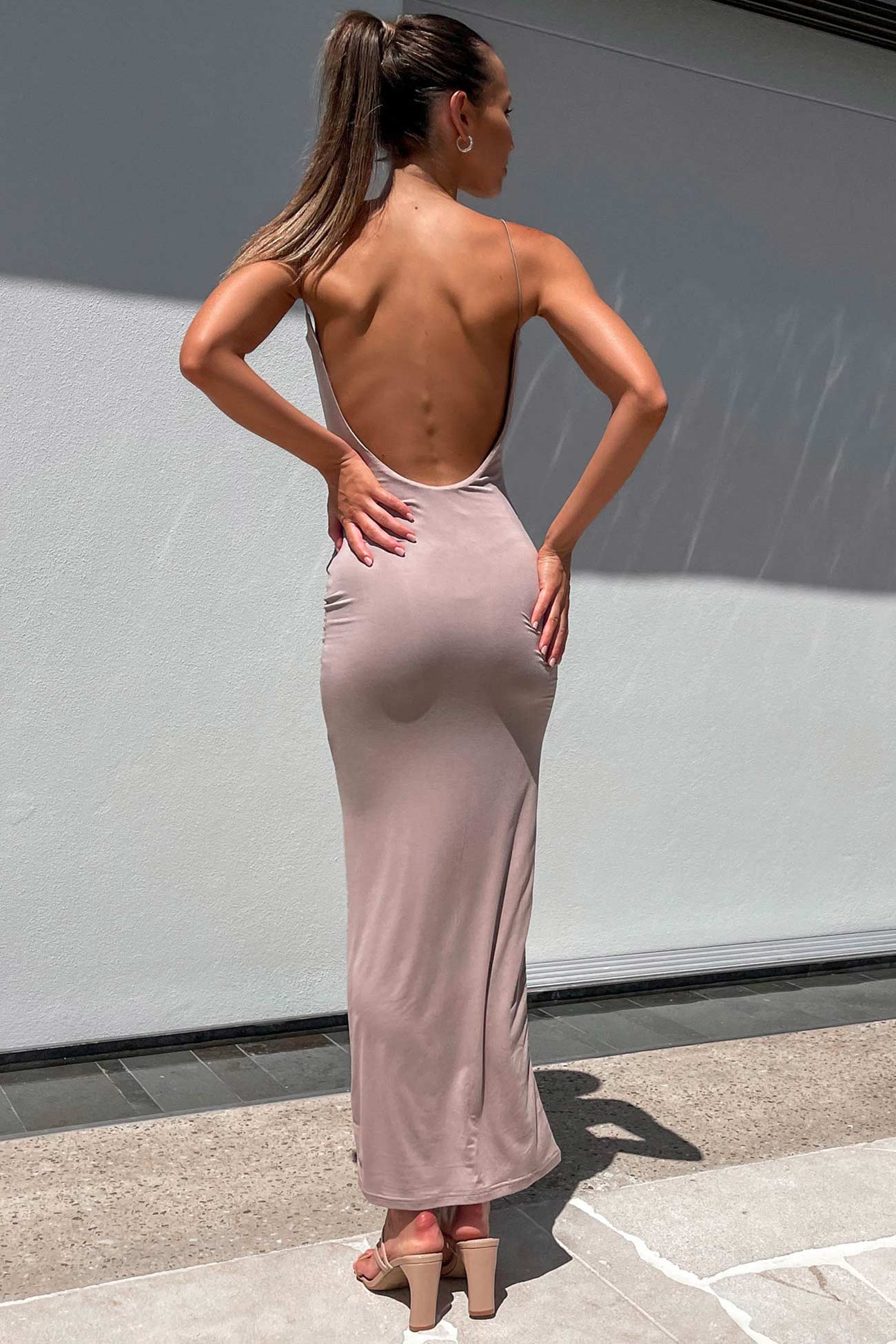 Backless Cami Dress in Solid Color