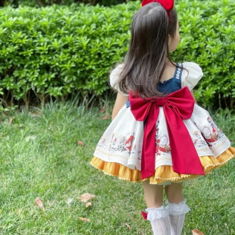 Spanish Snow White Princess Bow Lolita Kid Costume