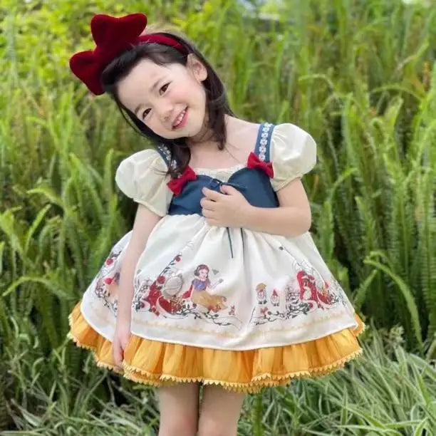 Spanish Snow White Princess Bow Lolita Kid Costume