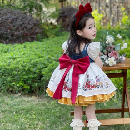 Spanish Snow White Princess Bow Lolita Kid Costume