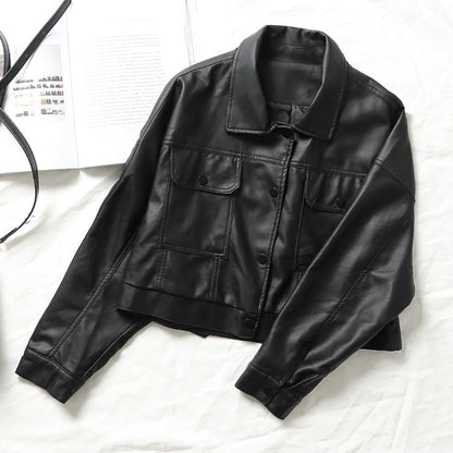 Cosybreezee - Y2k Faux Leather Short Jacket