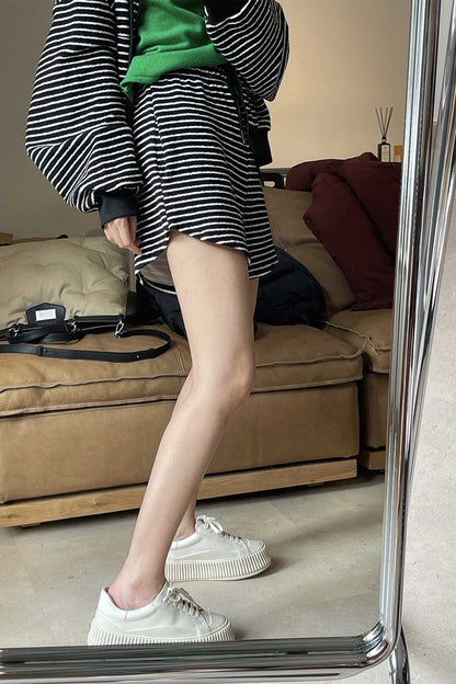 Casual Striped Loose Shorts