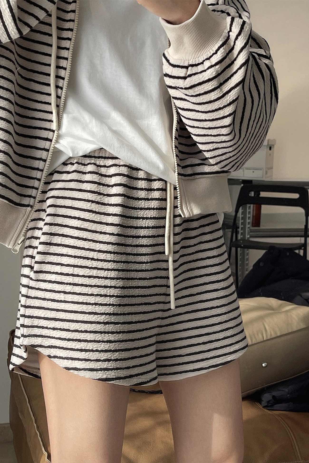 Casual Striped Loose Shorts