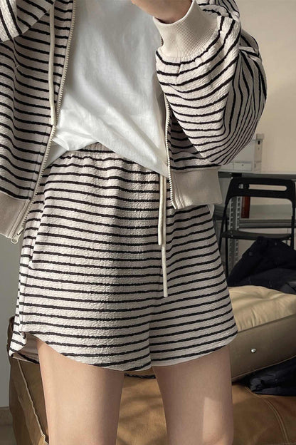 Casual Striped Loose Shorts