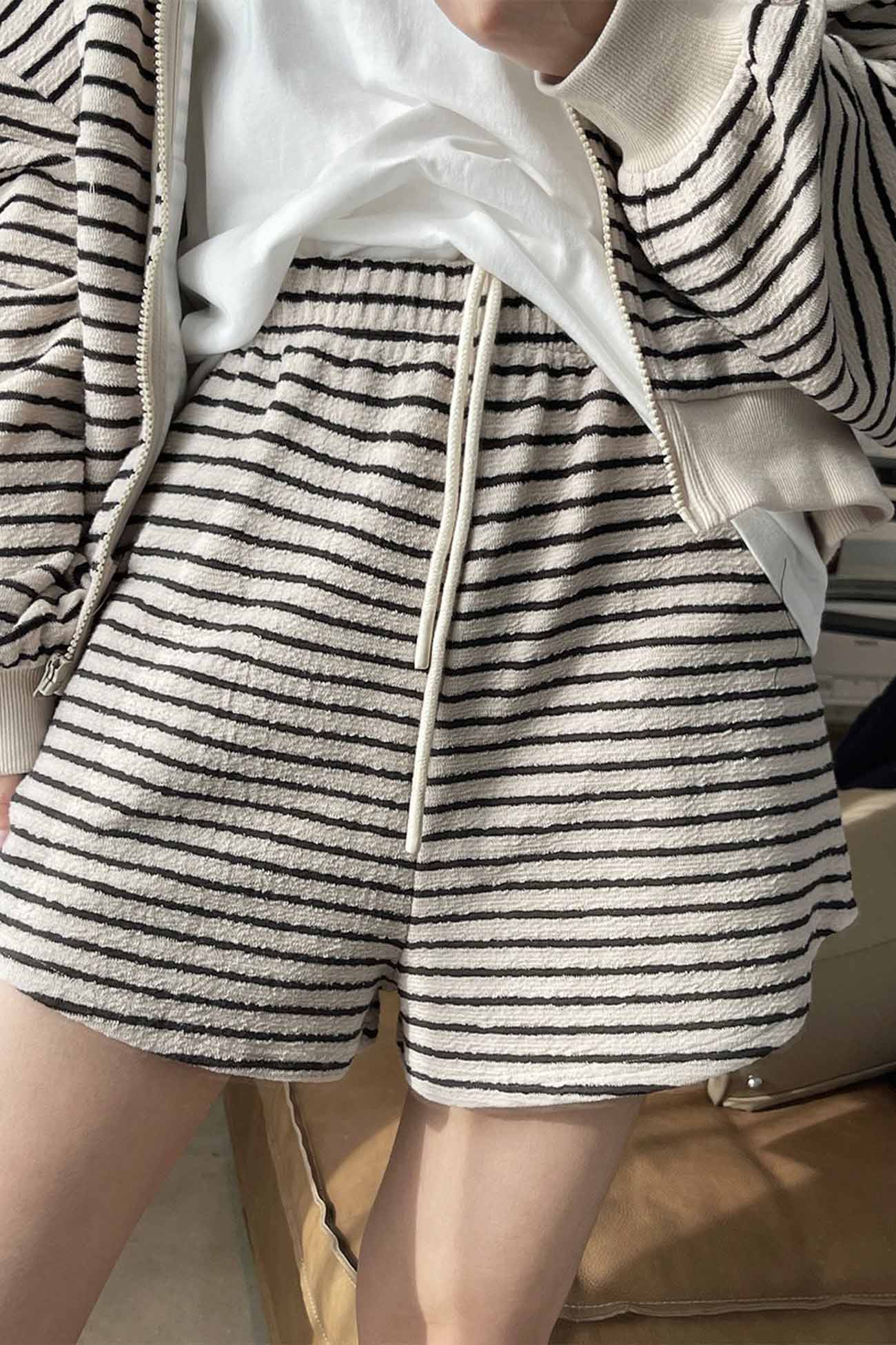 Casual Striped Loose Shorts