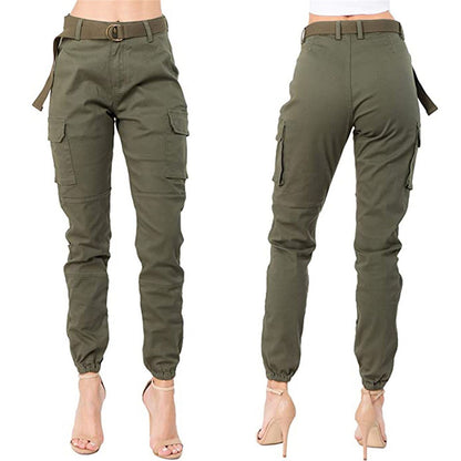 Solid Pants With Belt Wide Pants Pantalones