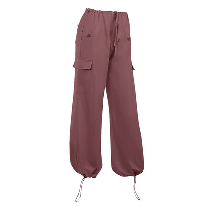 Straight Wide Leg Loose Trousers Cargo Pants