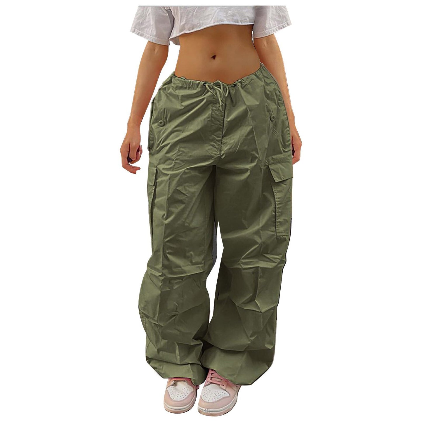 Straight Wide Leg Loose Trousers Cargo Pants