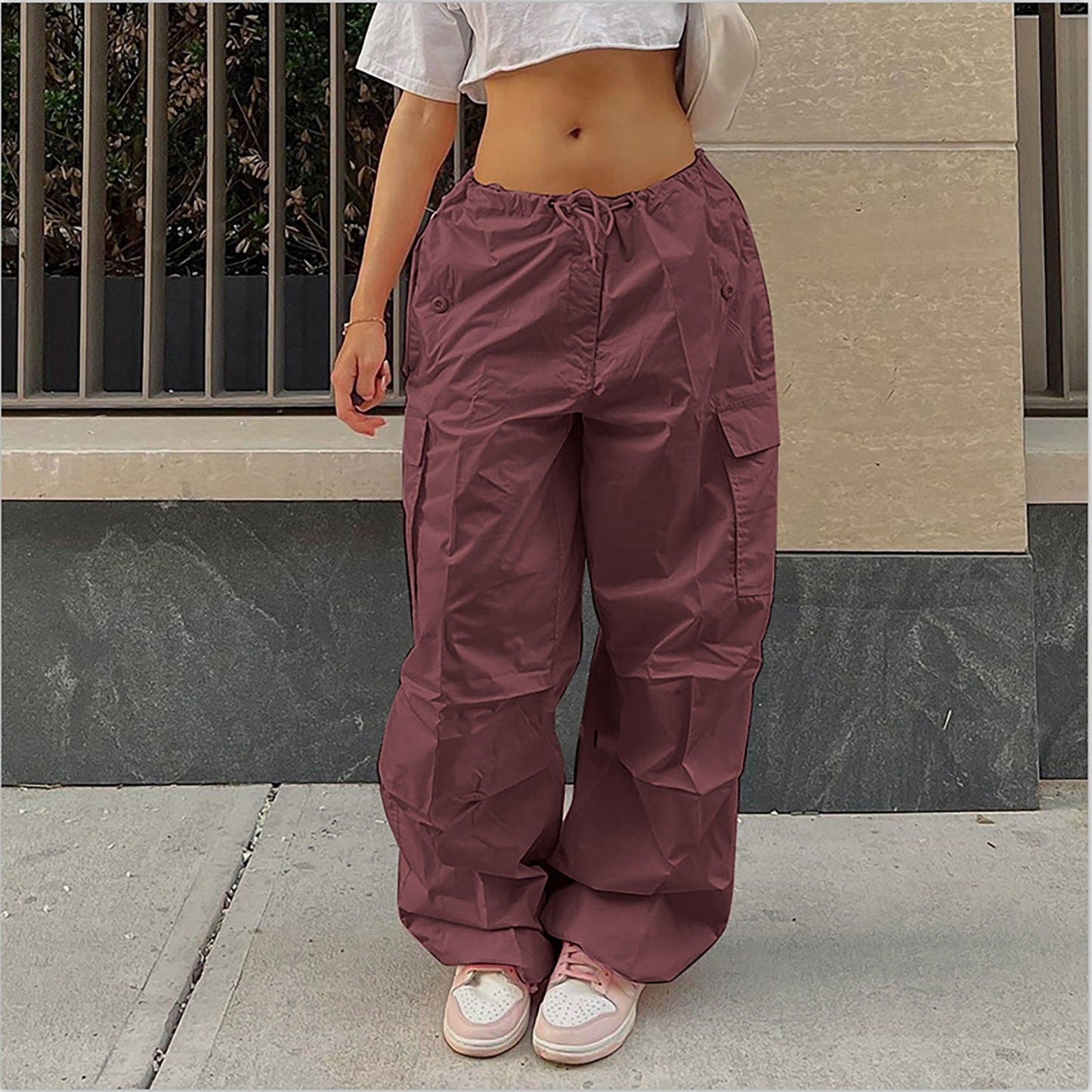 Straight Wide Leg Loose Trousers Cargo Pants