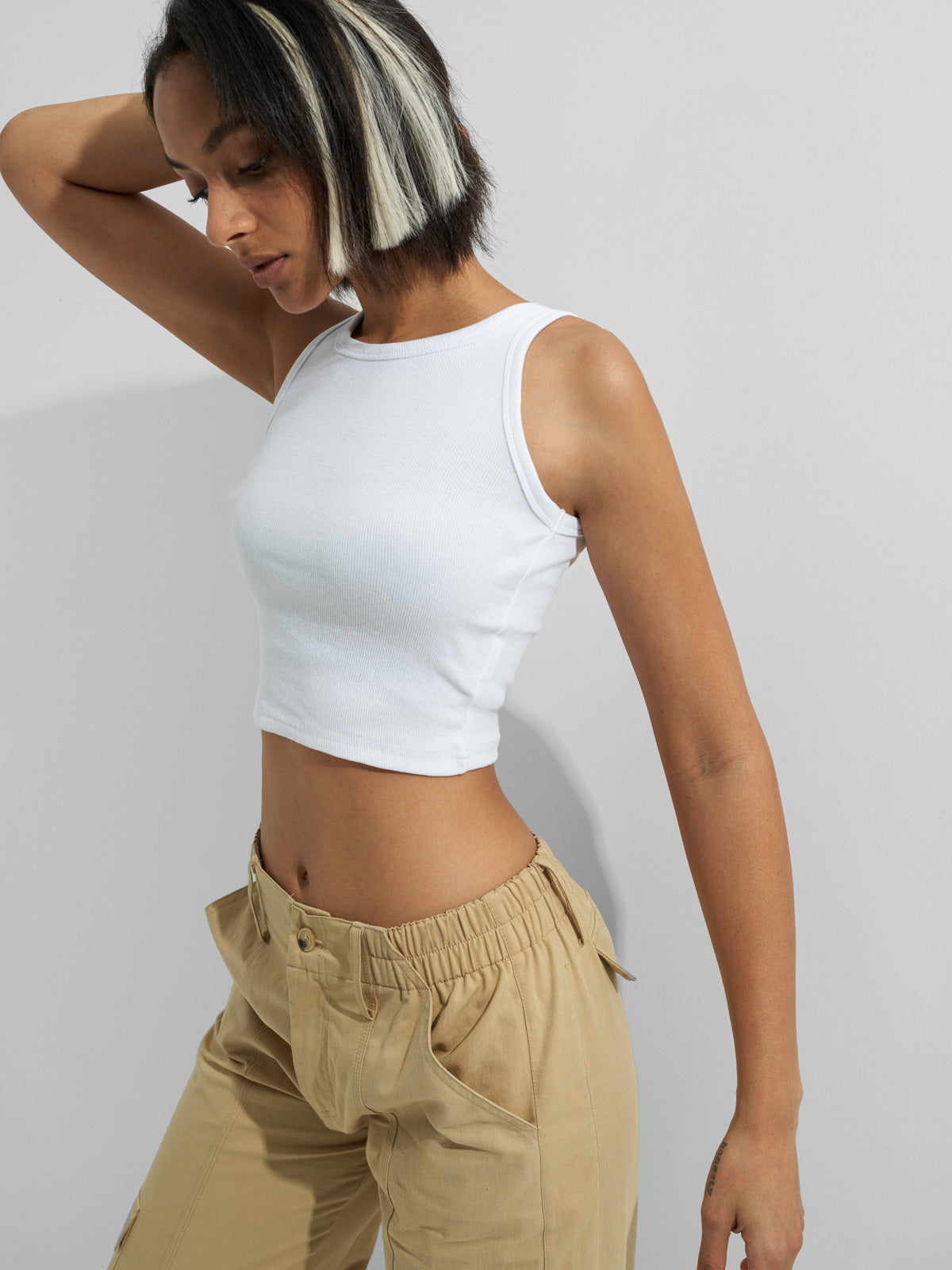 Basic Crop Top Trendy & Mini Skirt Set