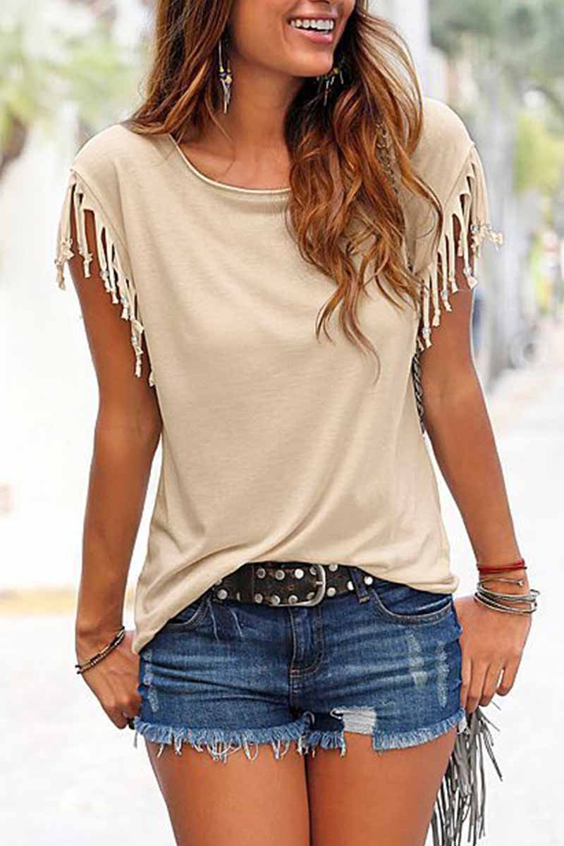 Short-sleeve Loose - Tassel (3 T-shirt Colors)