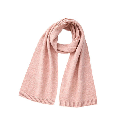 Wool Blend Solid Knitted Minimalist Imitation Cashmere Scarf