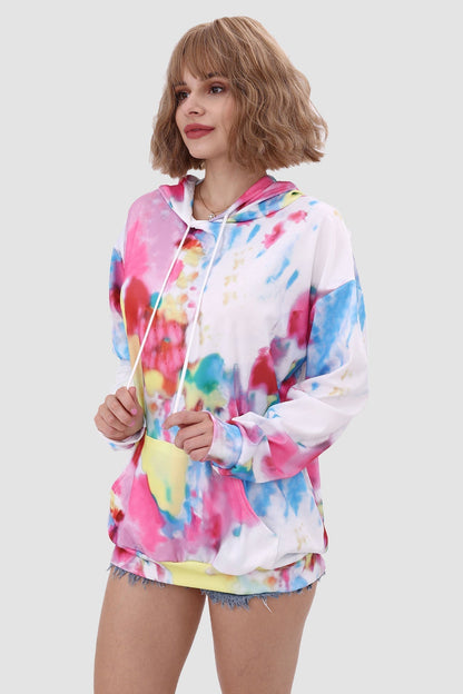 with Tie Hoodie Dye Drawstring