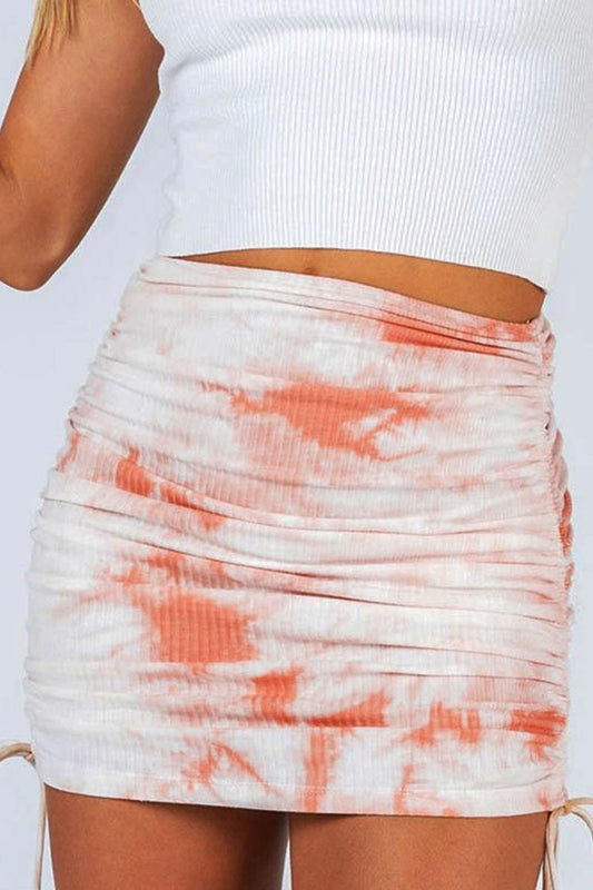 Smocked Tie Dye Skirt