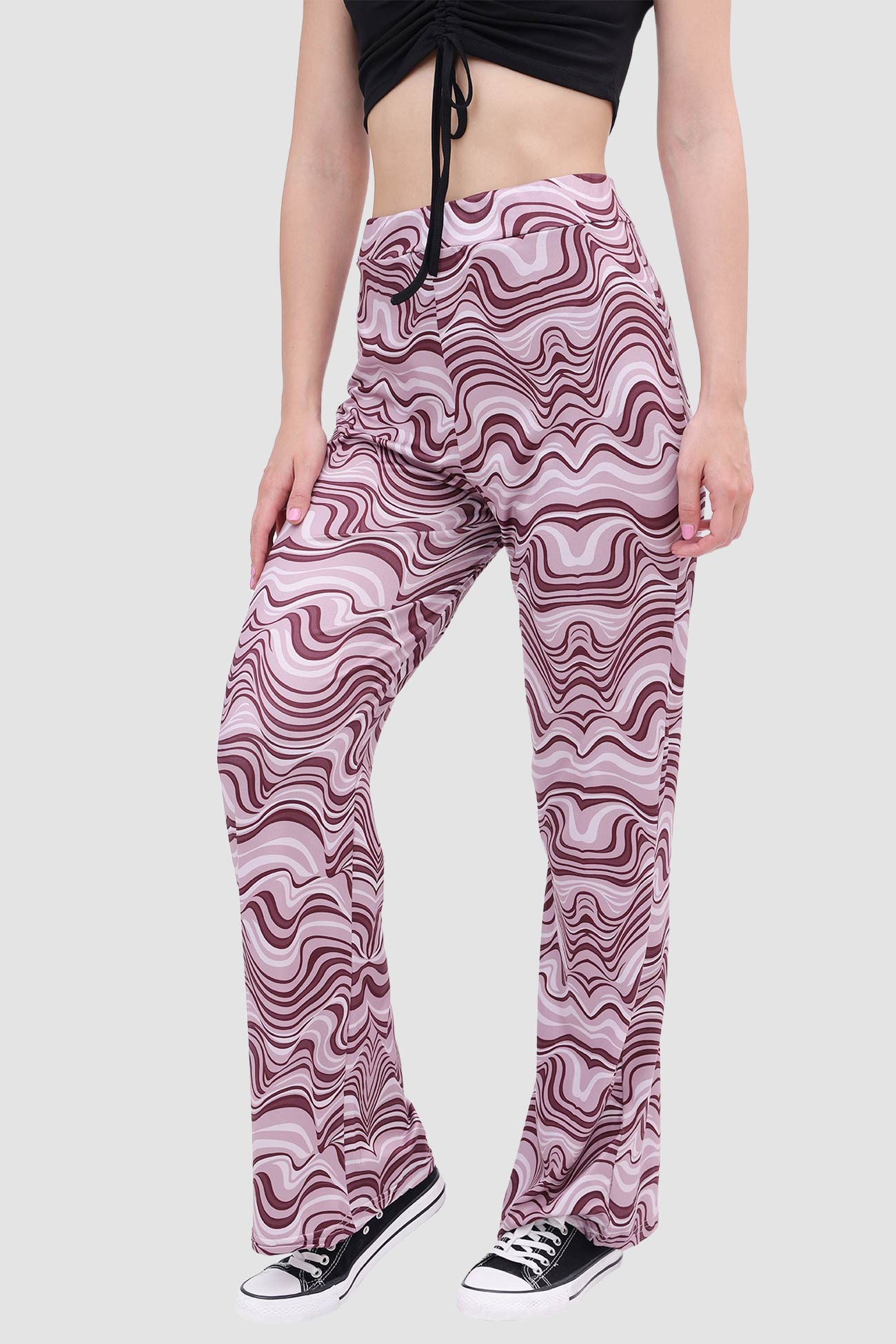 Yoga Water Pants Flared with Ripple Design