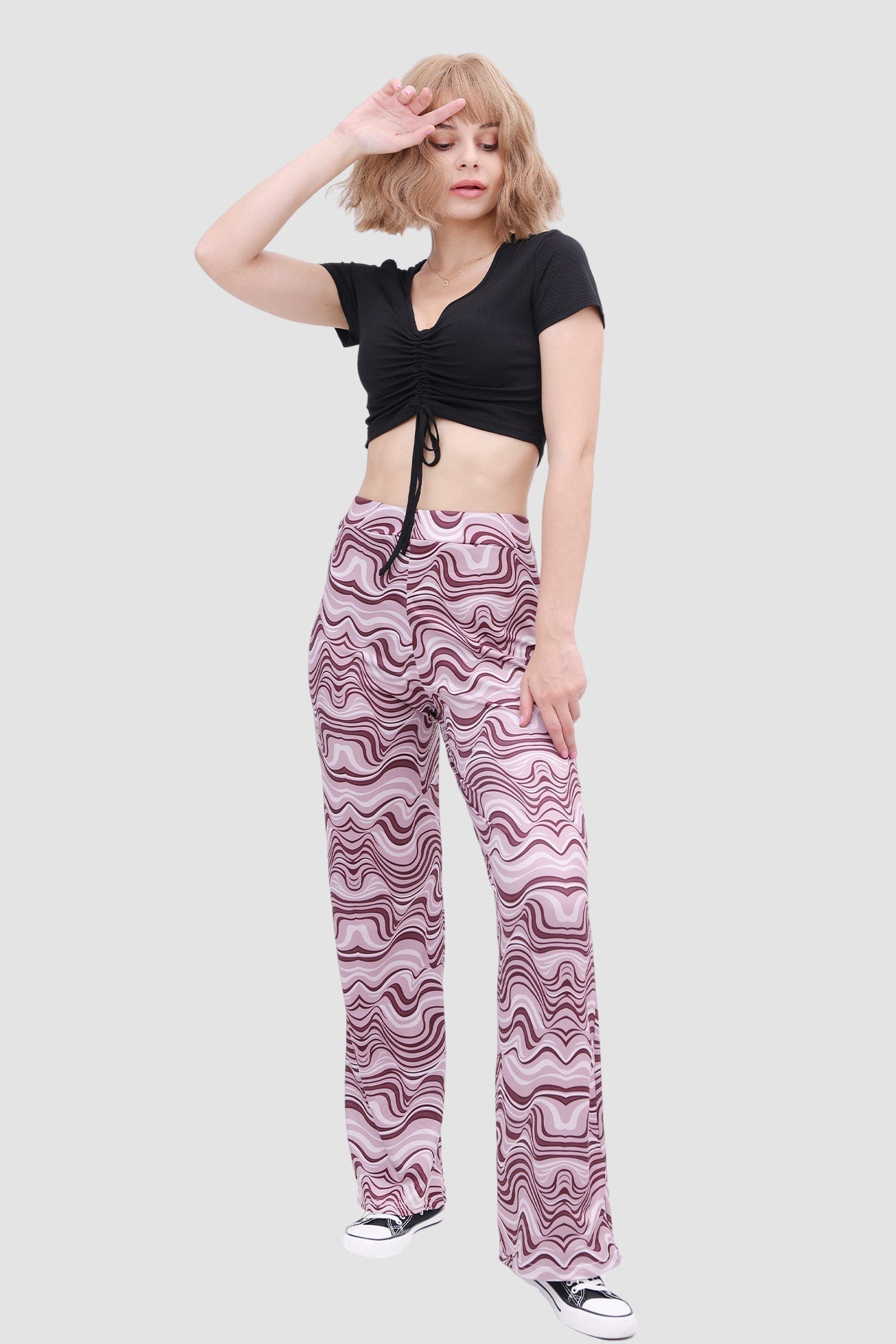 Yoga Water Pants Flared with Ripple Design