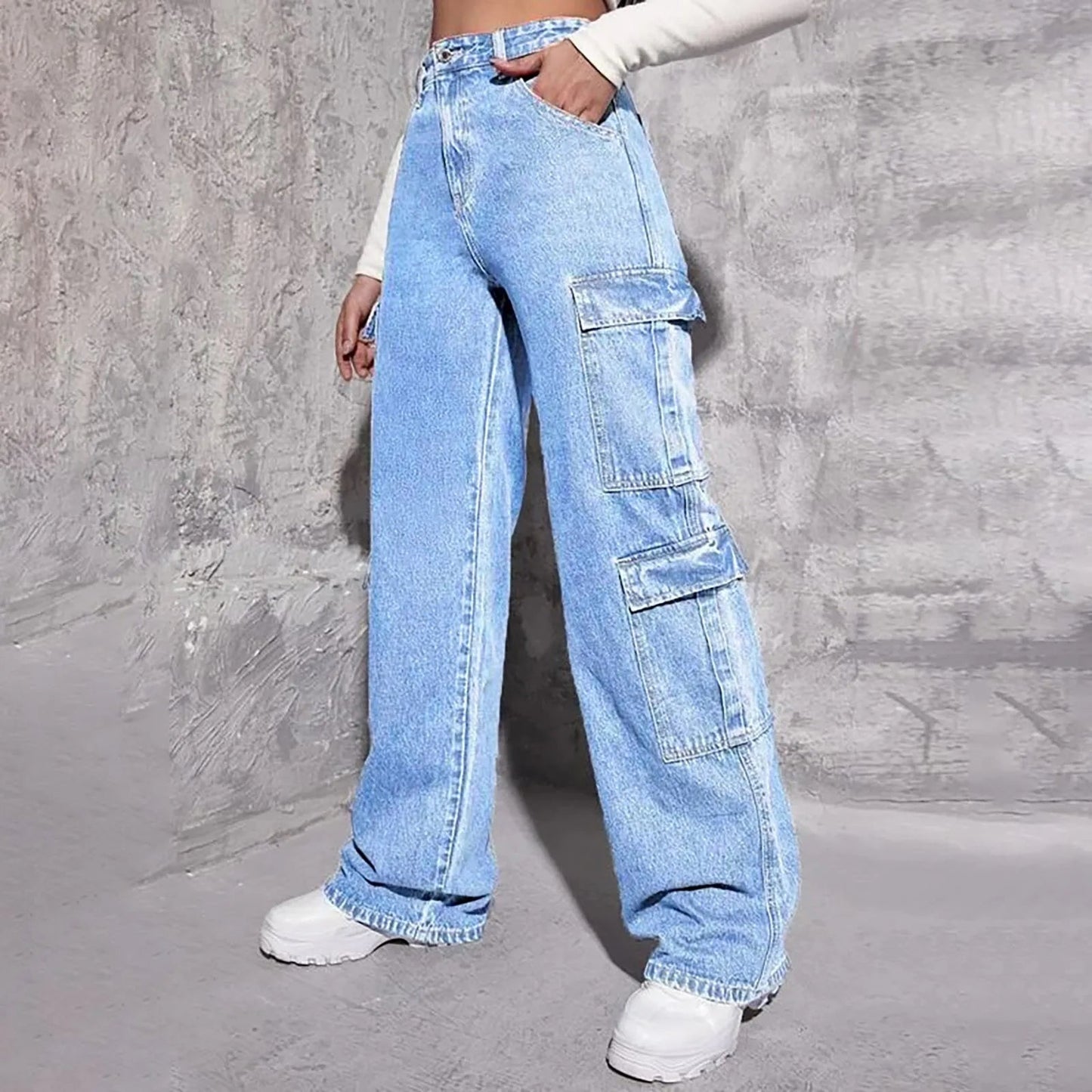 Spring Slim Fit Size Calf Hole Stretch Jeans