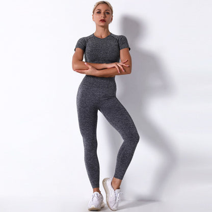 Women Seamless Sports Fitness  Tracksuit Running Leggings