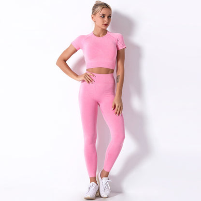 Women Seamless Sports Fitness  Tracksuit Running Leggings